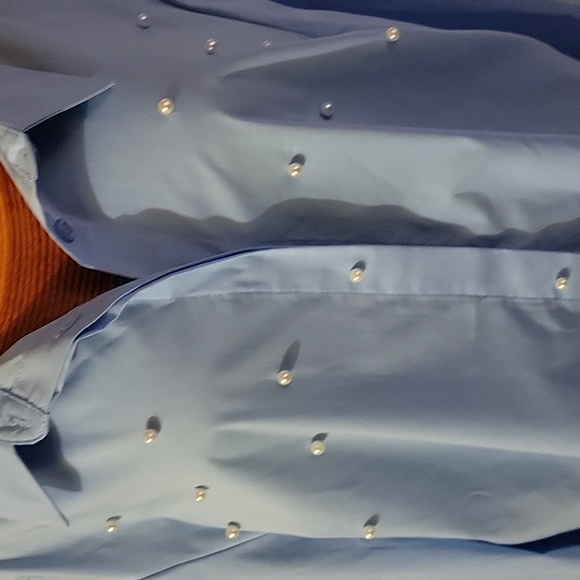 ZAC & RACHAEL Button down blouse with small pearl embellishments. Blue Size XL - Picture 2 of 4